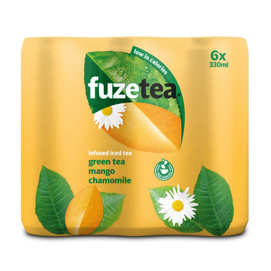 Thé vert | Mango Chamomille | Canette | 2,65 €/l | 6 x 33 cl