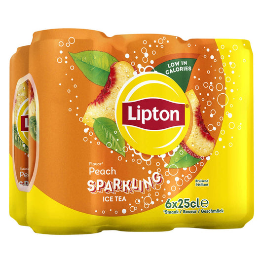 Lipton | Pétillant | Pêche | 3,33 €/l | 6 x 25 cl