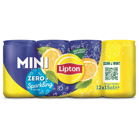 Lipton Ice Tea | Pétillant | Zero | 4,66 €/l | 12 x 15 cl