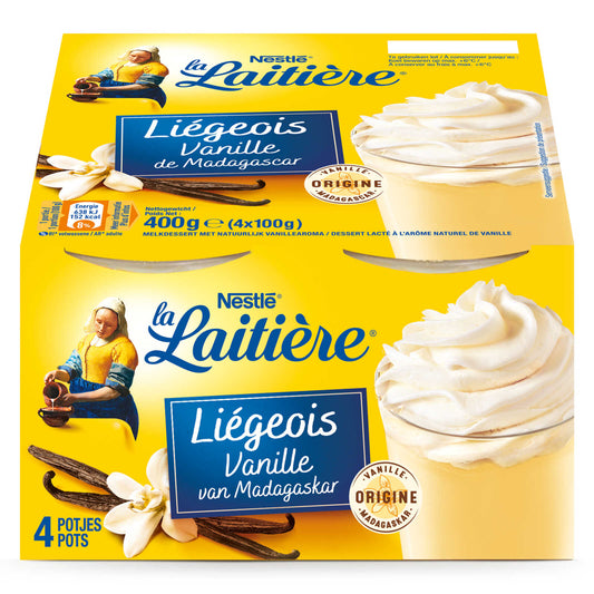Liégeois | Vanille | 9,63 €/kg | 4 x 100 gr