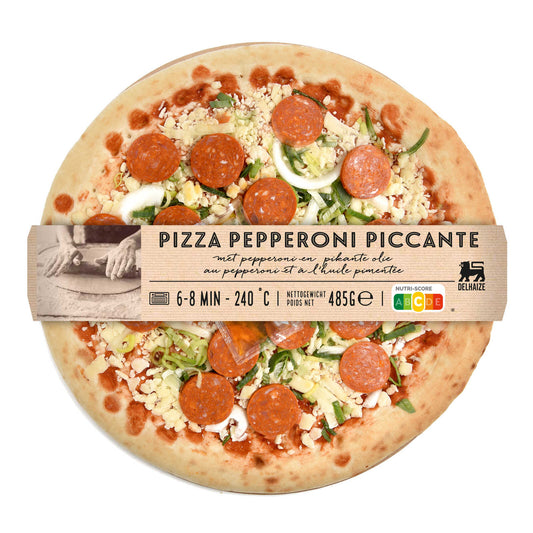 Pizza pepperoni piccanti | 12,14 €/kg | 485 gr