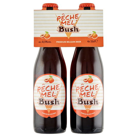 Bière | Pêche | 8.5% ALC. | Bouteille | 6,02 €/l | 4 x 33 cl