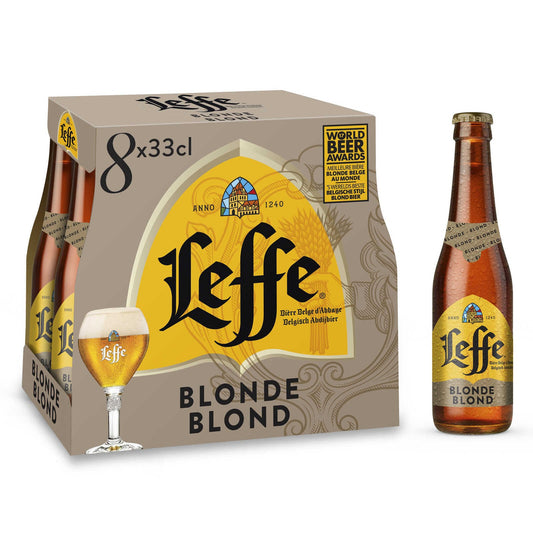 Bière d'abbaye | Blonde | 6,6% alc | Bouteille | 3,78 €/l | 8 x 33 cl