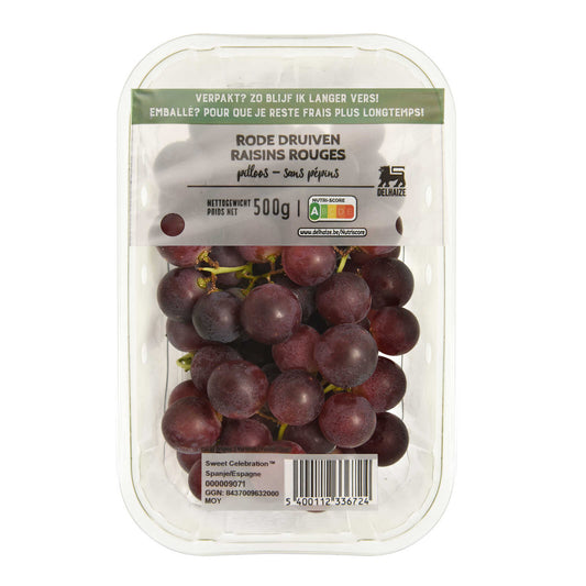 Raisins | Rouges | Sans pépins | 5,58 €/kg | 500 gr