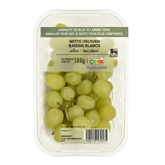 Raisins | Blanc | Sans pépins | Emballé | 5,38 €/kg | 500 gr