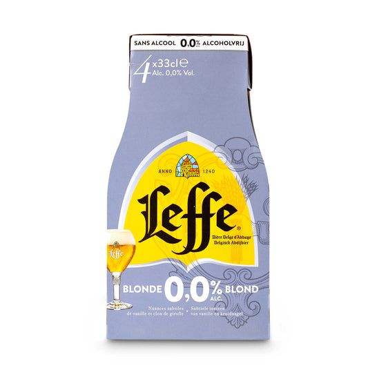 Bière d'abbaye | Blonde | Sans Alcool | 0% alc | Bouteille | 4,51 €/l | 4 x 33 cl
