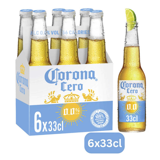 Corona Extra Bière | Pils | Sans Alcool | 0% alc | Bouteille | 4,99 €/l | 6 x 33 cl