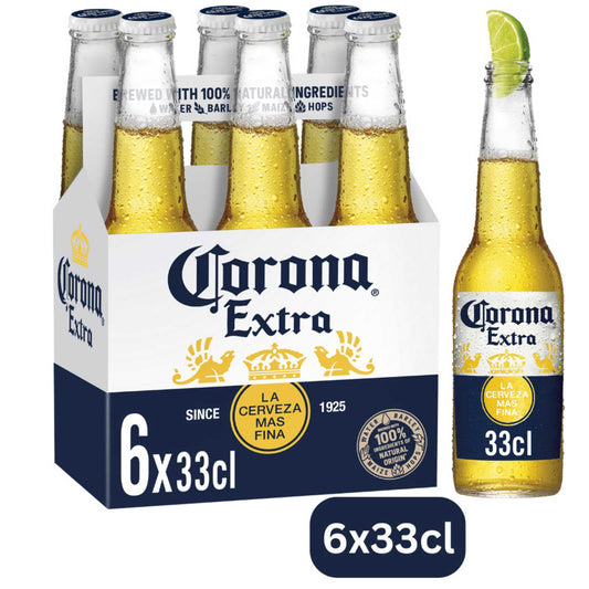 Corona Extra Bière | Pils | 4,5% alc | Bouteille | 4,79 €/l | 6 x 33 cl