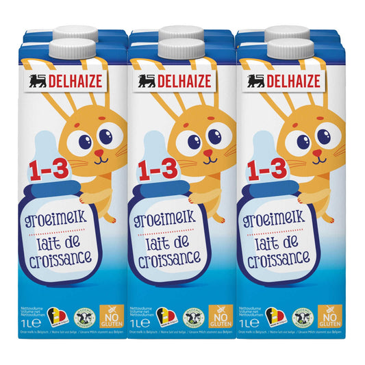 Lait de croissance | 1-3 | 1,25 €/l | 6 x 1 l