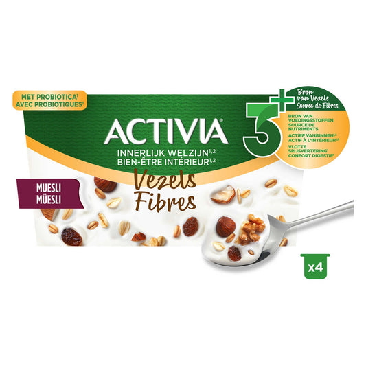 Yaourt | Fibres | Muesli | Probiotiques | 4,58 €/kg | 4 x 125 gr