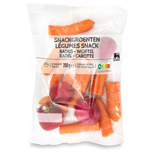 Snack légumes | Radis | Carottes | 9,95 €/kg | 200 gr