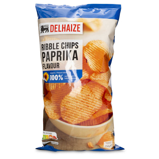Chips | Paprika | Ribbled | 5,40 €/kg | 250 gr