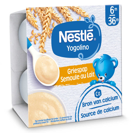 Laitage | Sémoule au Lait | Bébé | 6 mois | 8,13 €/kg | 4 x 100 gr