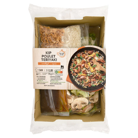 Boîte de repas | Pré-coupé | Poulet teriyak | 8,67 €/kg | 795 gr