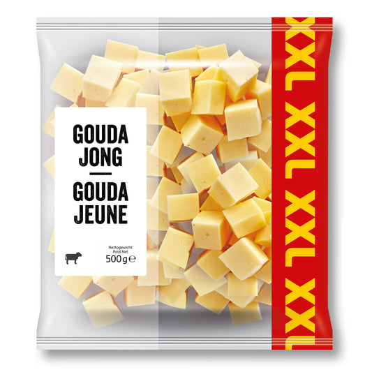 Gouda | Jeune | Cubes | 13,58 €/kg | 500 gr