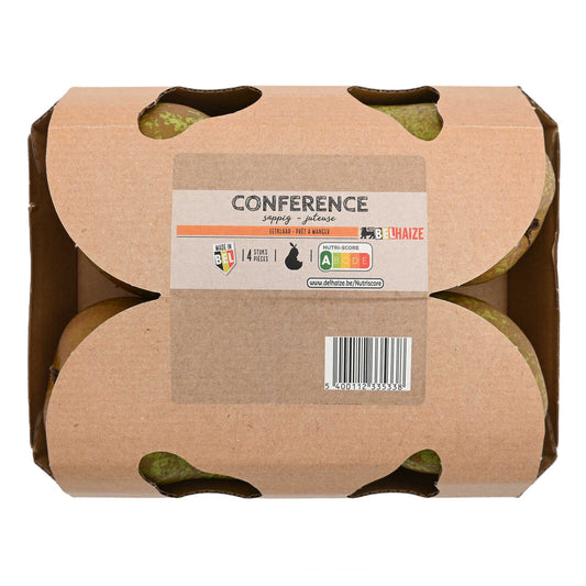 Poires | Conférence | Prêt à manger | Emballé | 4pc | 3,72 €/kg | 750 gr