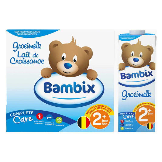 Lait de croissance | Nature | 2+ | 1,95 €/l | 6 x 1 l