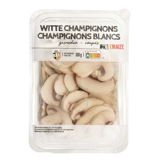 Champignons blancs | Belges | Coupés | 9,30 €/kg | 300 gr