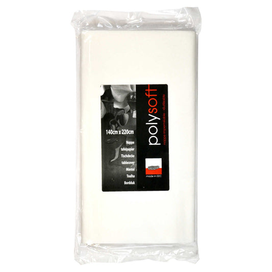 Nappe blanche | 140X220CM | 6,99 €/pc | 1 pc