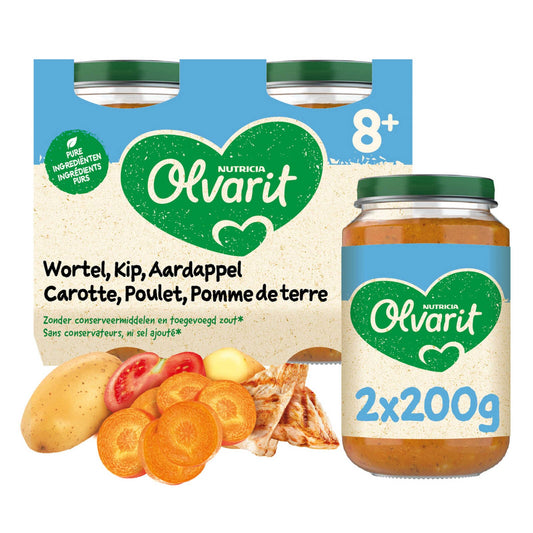 Repas | Carotte Poulet Pomme de terre | 8M | 5,38 €/kg | 2 x 200 gr