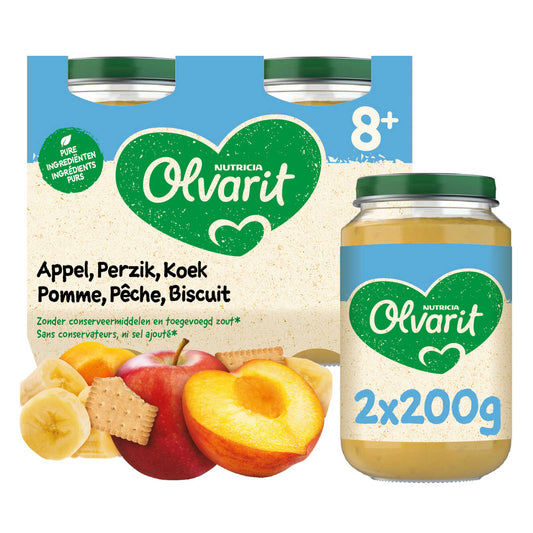 Panade | Pêche Pomme Biscuit | 8M | 9,98 €/kg | 2 x 200 gr