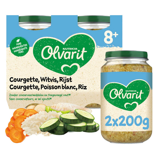 Repas | Courgette Poisson Riz | 8M | 9,98 €/kg | 2 x 200 gr