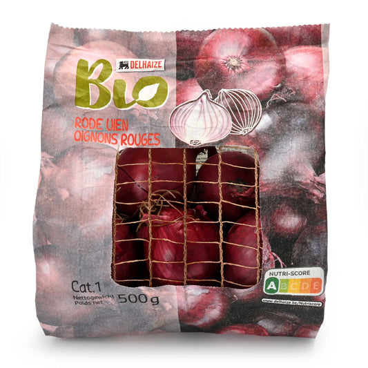 Oignons | Rouges | Emballés | Bio | 4,18 €/kg | 500 gr