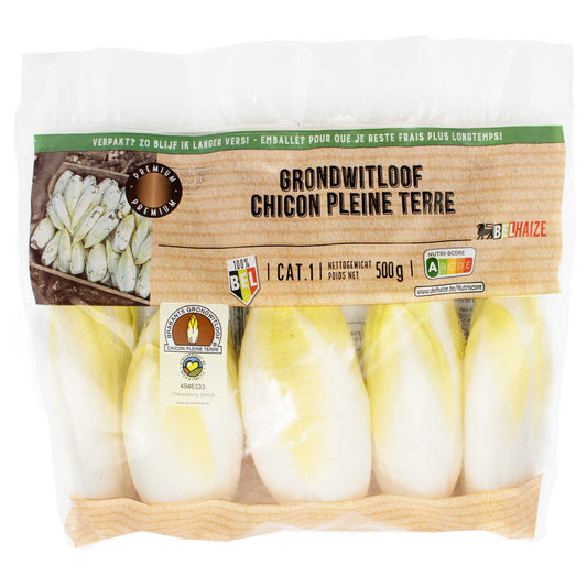 Chicons | Pleine terre | 1ier choix | 13,38 €/kg | 500 gr