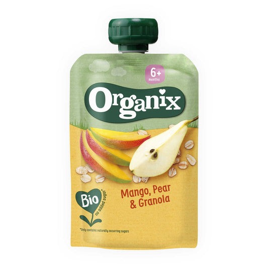 Gourde | Mangue Poire Granola | 6M | Bio | 18,50 €/kg | 100 gr
